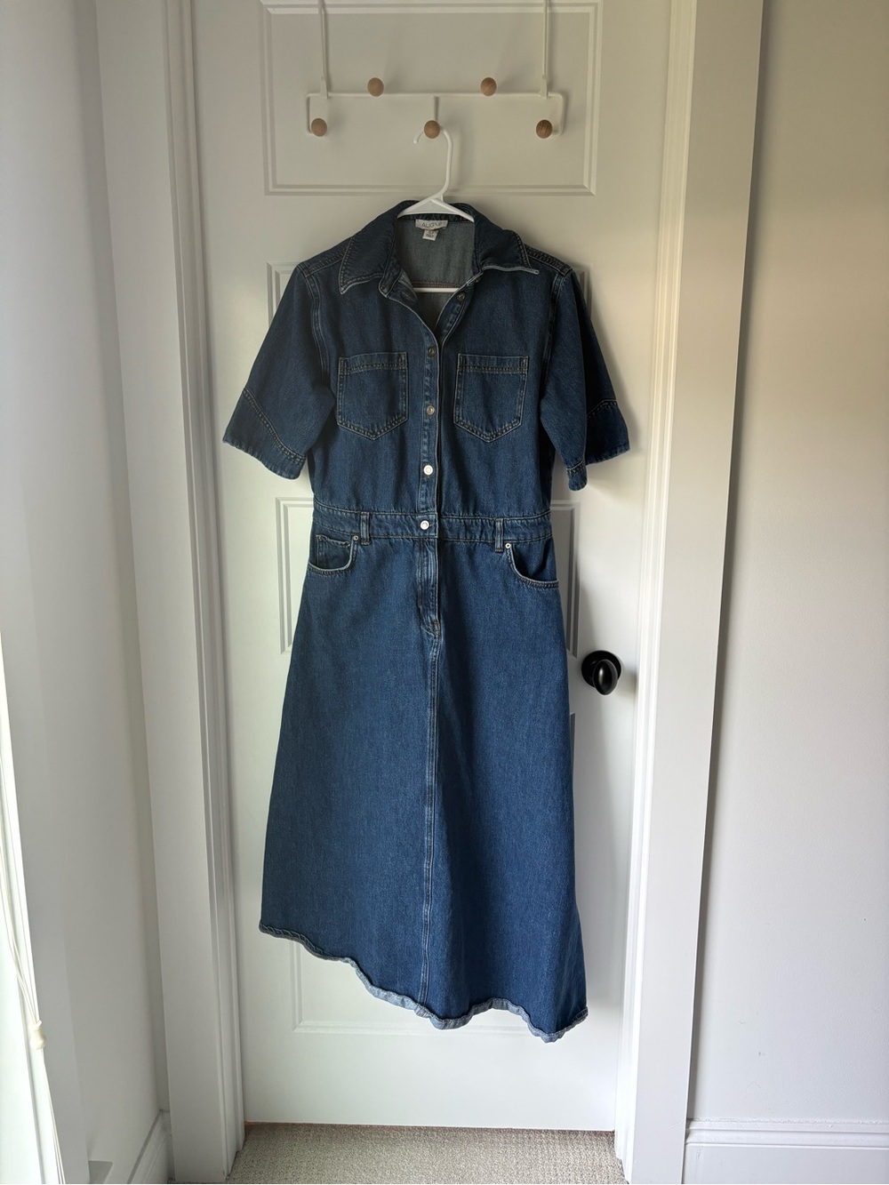 Anthropologie Deep Indigo Denim Shirt Dress - Picture 5 of 8